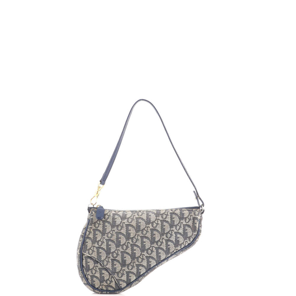 Christian Dior Mini Vintage Saddle Bag Diorissimo Canvas